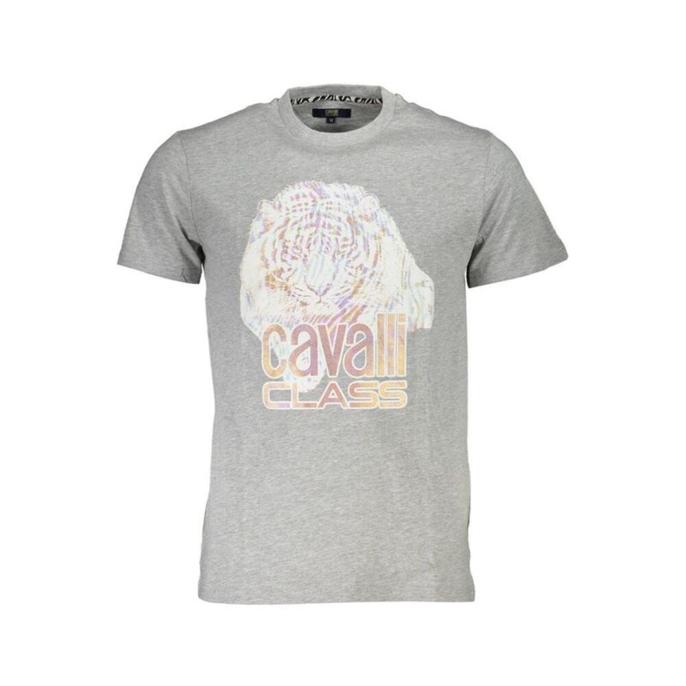 Cavalli Class Grigio Cotton Men Men's T-Shirt